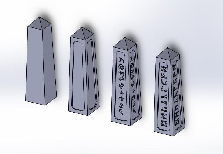 Obelisks - 25mm base - 100mm tall - Terrain