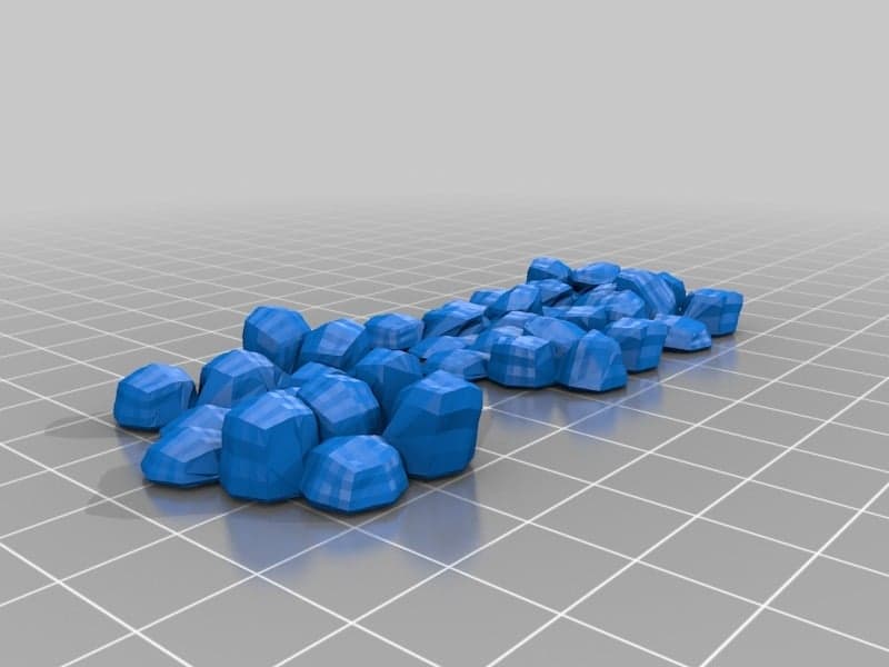 Scree / Stones Steine / Geröll Gelände for Tabletop Warhammer 40k 28mm