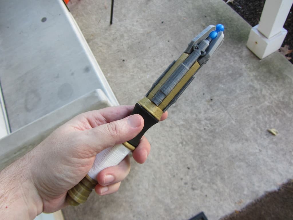 11th Doctor Sonic Screwdriver Redrawn