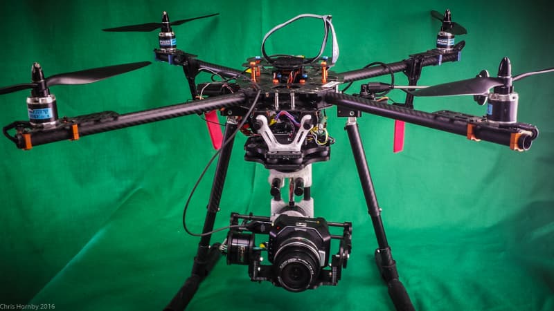 Hand held or Drone Mounted Gimbal for BlackMagic Micro Cinema or other Mid sized Camera