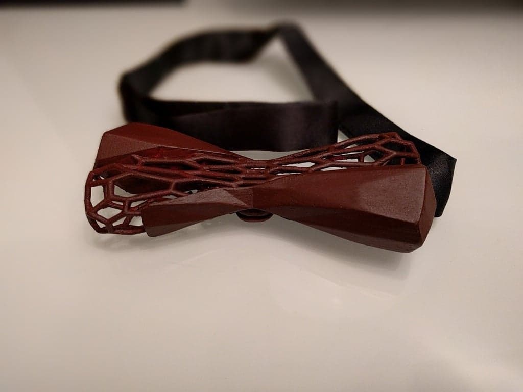 organic and low poly styled bow-tie