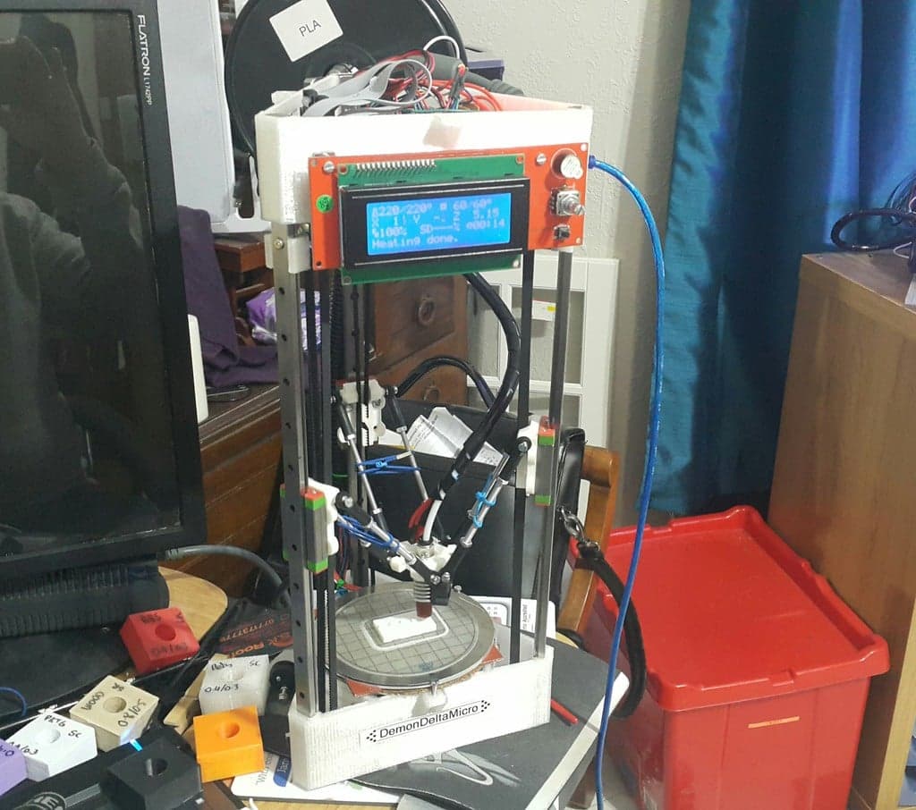 DemonDeltaMicro - Simplest reprap delta frame to date.