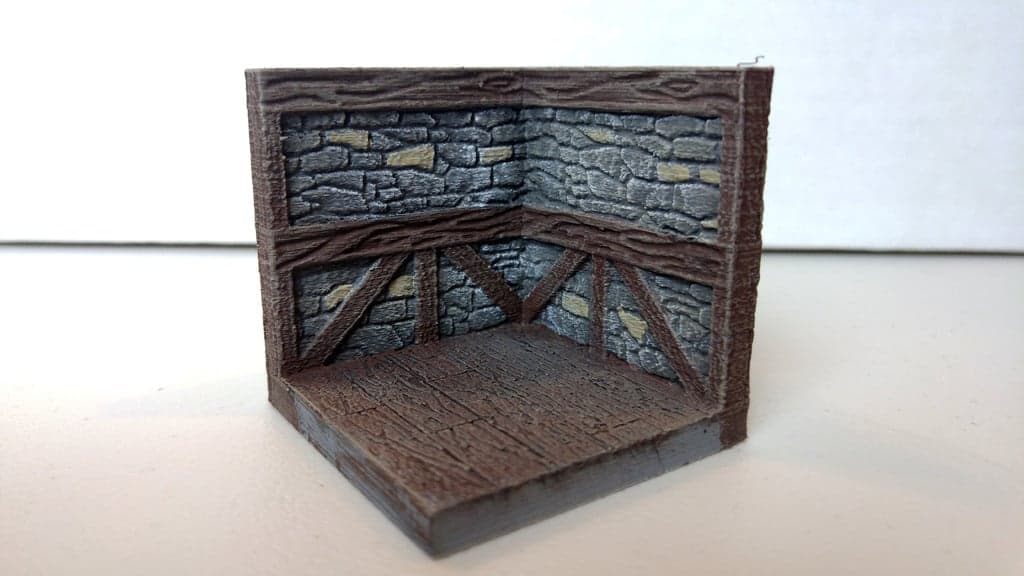 threednd stone wall corner