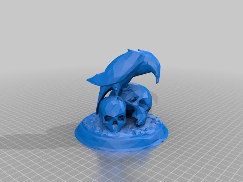 Raven Skull Low Poly Remix