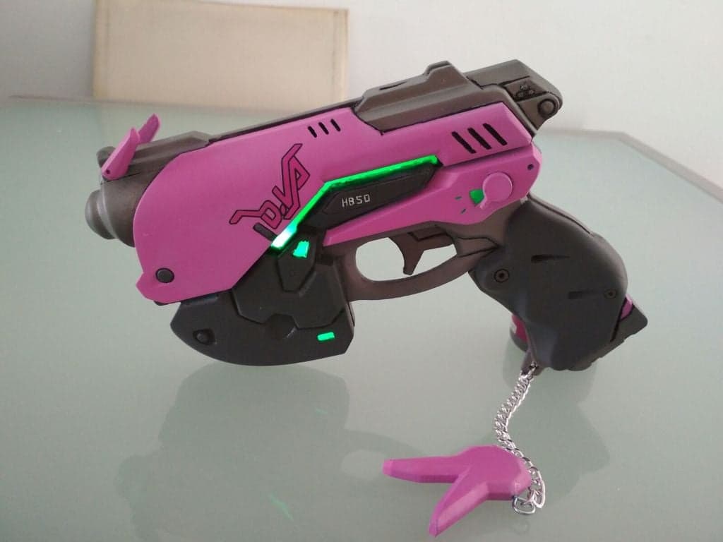 D.Va Pistol Overwatch Hollowed for Leds