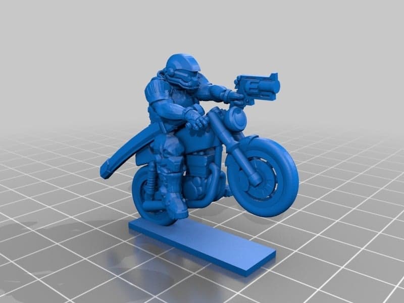Gaslands Bike Rider with Gun miniature