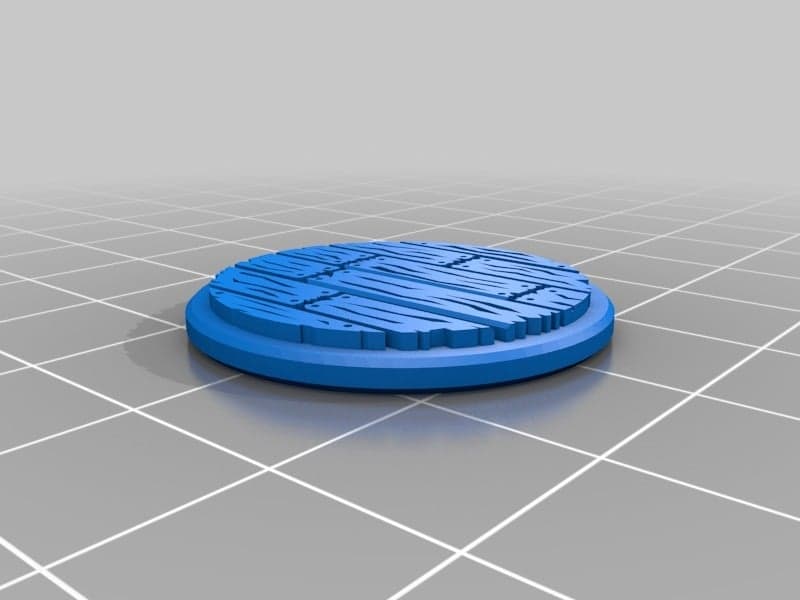 28mm Wood Floor Mini Fig. Base D&D