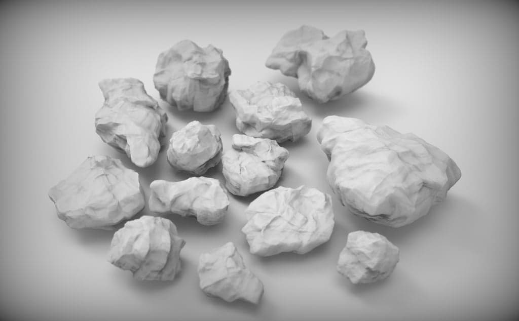 Rocks for wargaming (collection of 18 high res)