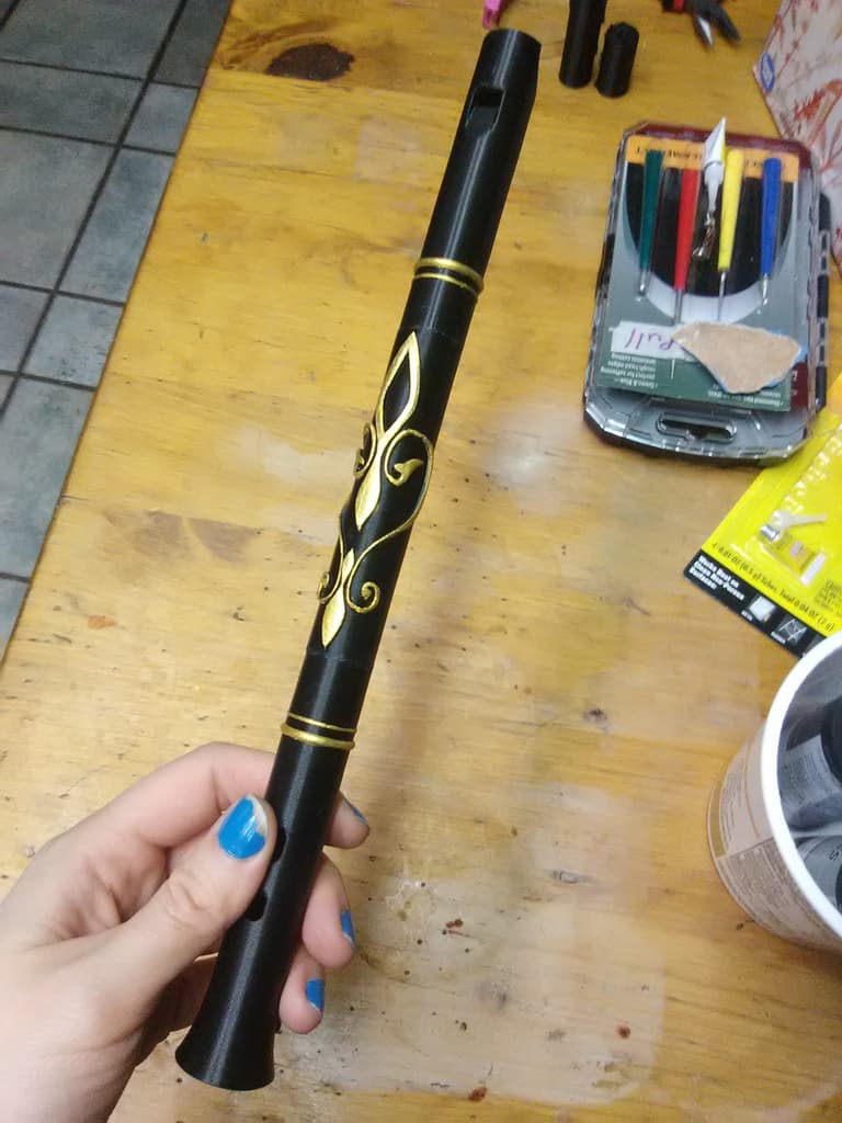 pfh's Tabor Pipe in D -- Fancy Engraving Remix