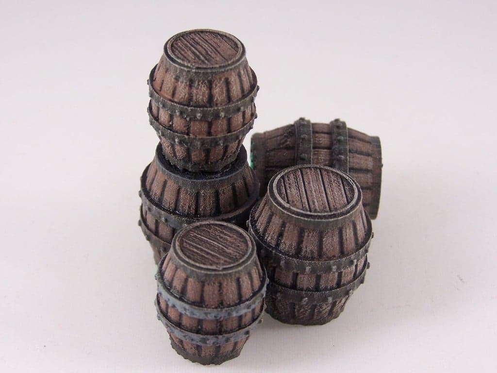 Delving Decor: Medieval Barrels (28mm/Heroic scale)