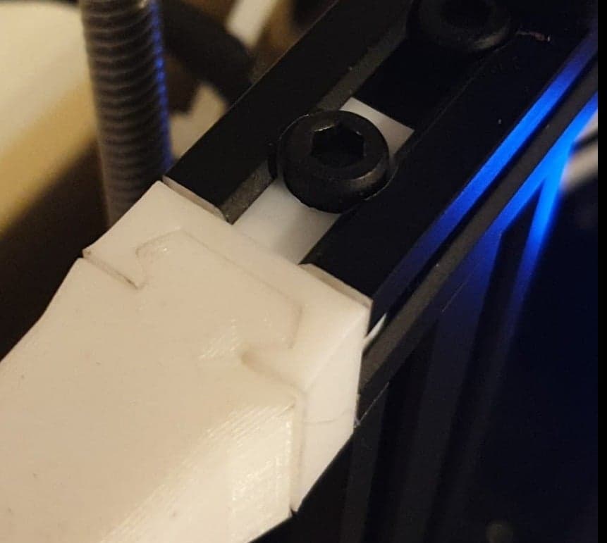 end clip with bolt lock to prevent falling out