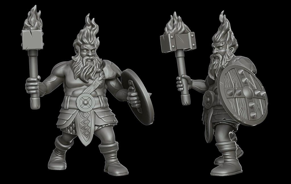 Azer (28 mm DnD miniature)