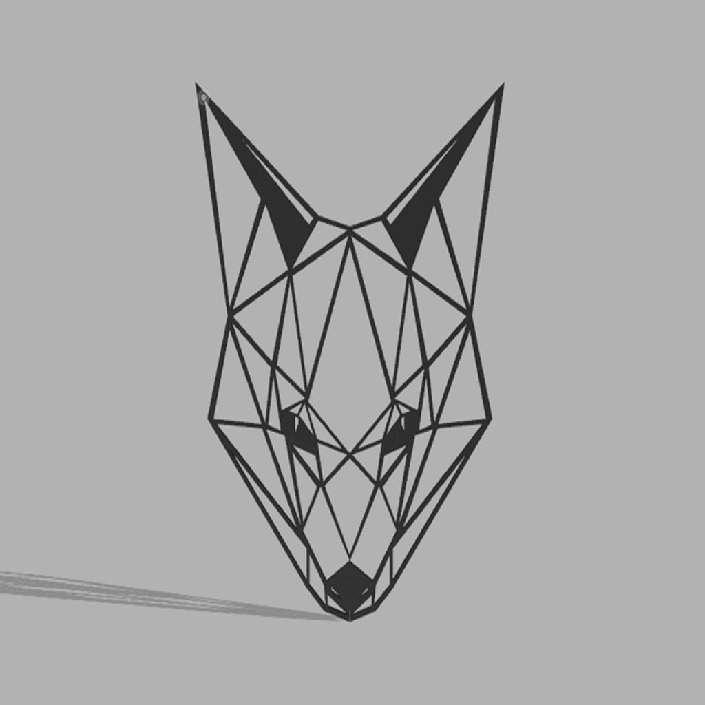Low poly Fox decoration