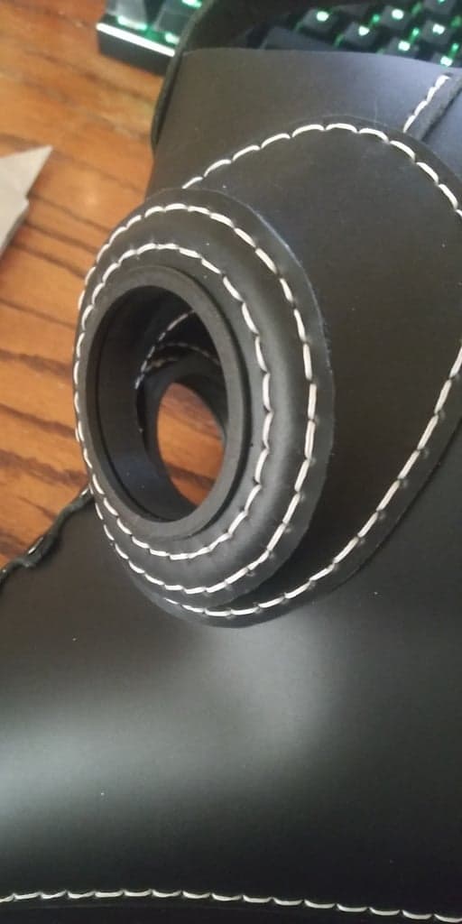 Cosplay mask sew-in eyepiece