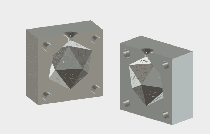 D20 Dice Mold Set Ice Cube, Resin, Silicone