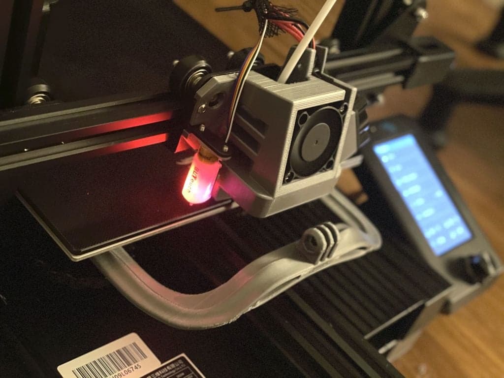 Ender 3V2 Satsana Duct with 40x40x10/20 Part Cooling Fan with metal CRtouch/BLtouch bracket