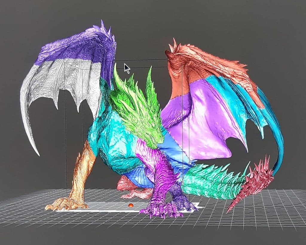 MHW: Red Dragon - Safi Jiiva by PittRBM sectioned for Resin Printing