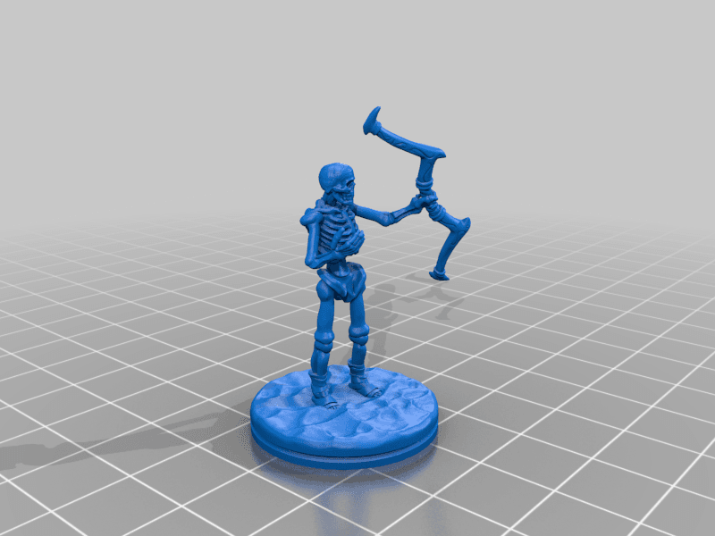 Skeleton Archer for D&D Style Tabletop RPG Miniature