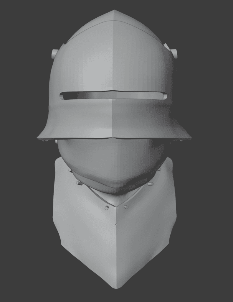 German Sallet Helmet with Bevor